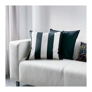 Ikea Vargyllen Cushion Pillow Cover White Black Stripes